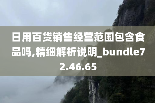 日用百货销售经营范围包含食品吗,精细解析说明_bundle72.46.65