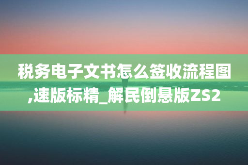 税务电子文书怎么签收流程图,速版标精_解民倒悬版ZS2