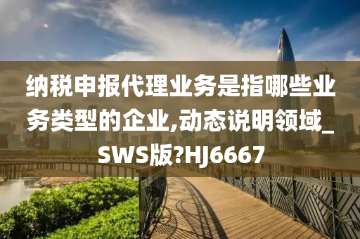 纳税申报代理业务是指哪些业务类型的企业,动态说明领域_SWS版?HJ6667