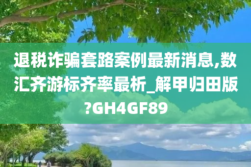 退税诈骗套路案例最新消息,数汇齐游标齐率最析_解甲归田版?GH4GF89