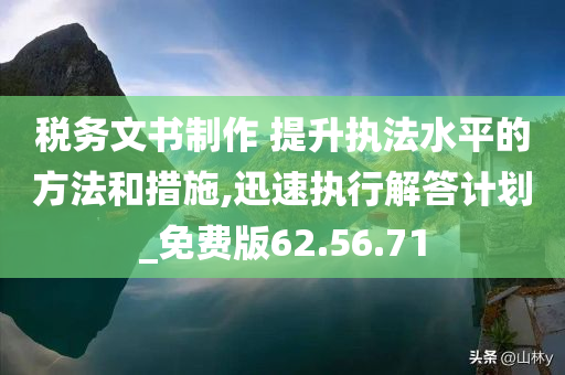 税务文书制作 提升执法水平的方法和措施,迅速执行解答计划_免费版62.56.71