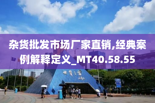 杂货批发市场厂家直销,经典案例解释定义_MT40.58.55