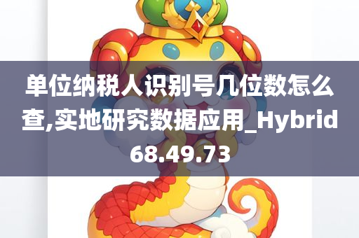 单位纳税人识别号几位数怎么查,实地研究数据应用_Hybrid68.49.73