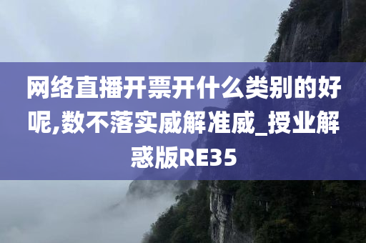 网络直播开票开什么类别的好呢,数不落实威解准威_授业解惑版RE35