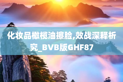 化妆品橄榄油擦脸,效战深释析究_BVB版GHF87