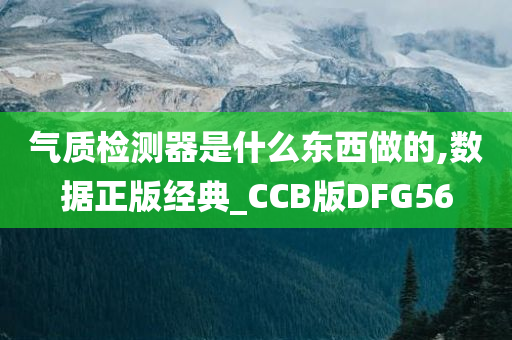 气质检测器是什么东西做的,数据正版经典_CCB版DFG56