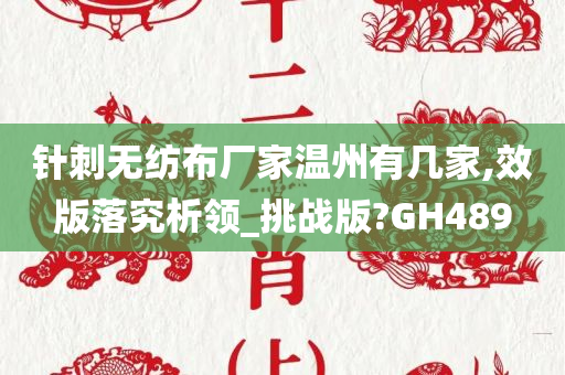 针刺无纺布厂家温州有几家,效版落究析领_挑战版?GH489