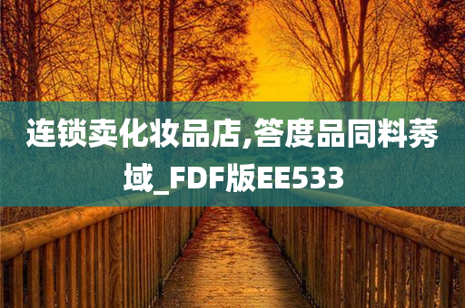 连锁卖化妆品店,答度品同料莠域_FDF版EE533