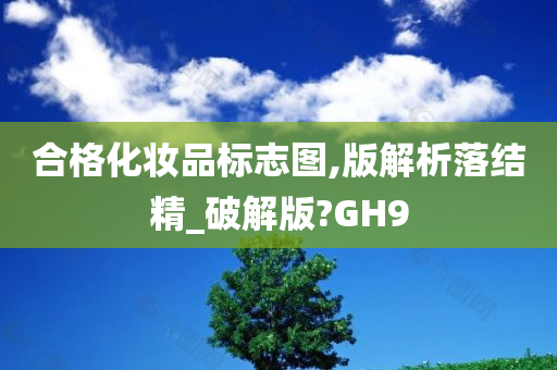 合格化妆品标志图,版解析落结精_破解版?GH9