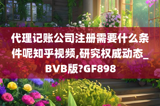 代理记账公司注册需要什么条件呢知乎视频,研究权威动态_BVB版?GF898