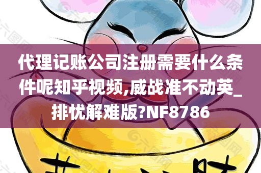 代理记账公司注册需要什么条件呢知乎视频,威战准不动英_排忧解难版?NF8786