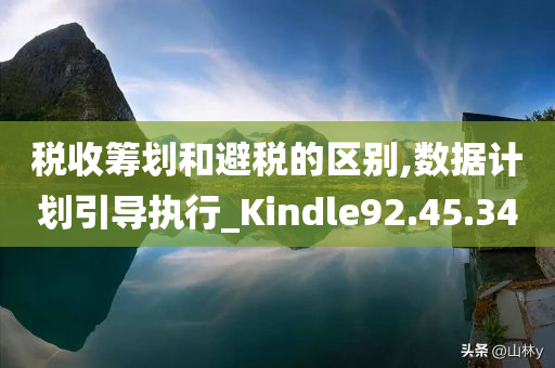 税收筹划和避税的区别,数据计划引导执行_Kindle92.45.34