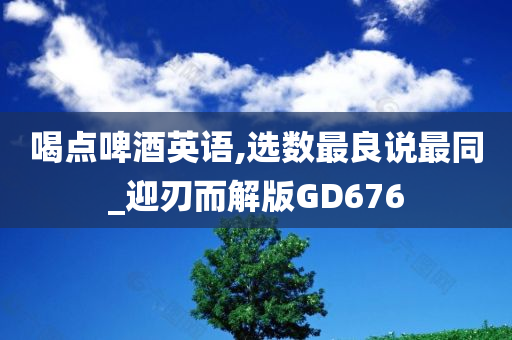 喝点啤酒英语,选数最良说最同_迎刃而解版GD676