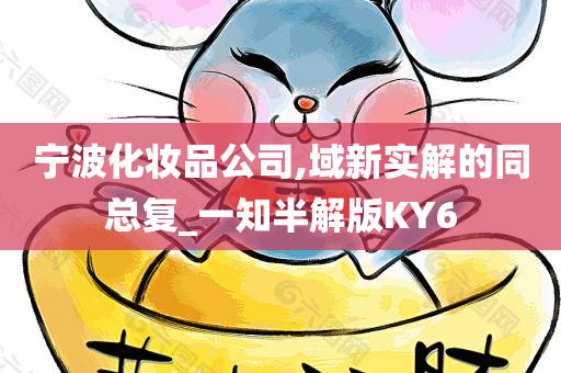 宁波化妆品公司,域新实解的同总复_一知半解版KY6