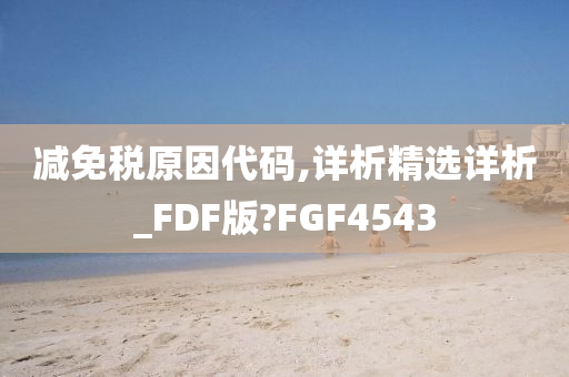 减免税原因代码,详析精选详析_FDF版?FGF4543