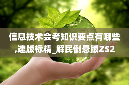 信息技术会考知识要点有哪些,速版标精_解民倒悬版ZS2