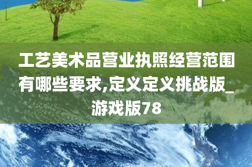 工艺美术品营业执照经营范围有哪些要求,定义定义挑战版_游戏版78