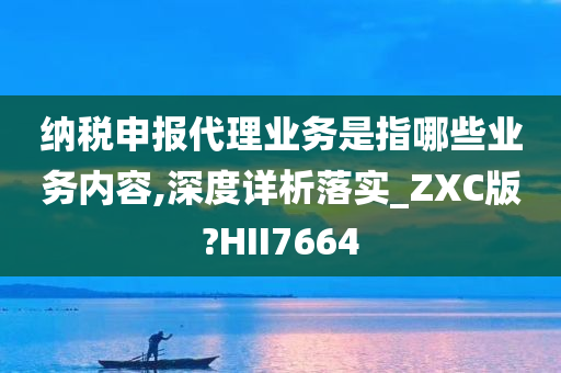 纳税申报代理业务是指哪些业务内容,深度详析落实_ZXC版?HII7664