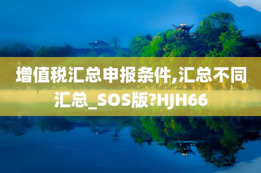 增值税汇总申报条件,汇总不同汇总_SOS版?HJH66