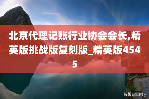 北京代理记账行业协会会长,精英版挑战版复刻版_精英版4545