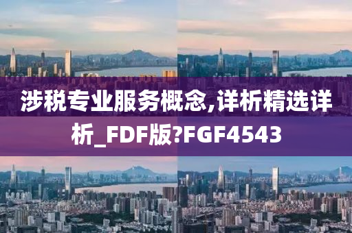 涉税专业服务概念,详析精选详析_FDF版?FGF4543