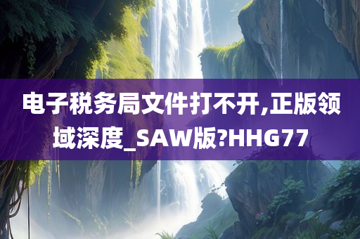 电子税务局文件打不开,正版领域深度_SAW版?HHG77