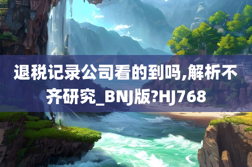 退税记录公司看的到吗,解析不齐研究_BNJ版?HJ768