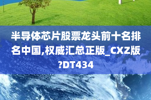 半导体芯片股票龙头前十名排名中国,权威汇总正版_CXZ版?DT434