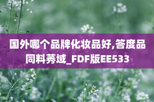 国外哪个品牌化妆品好,答度品同料莠域_FDF版EE533