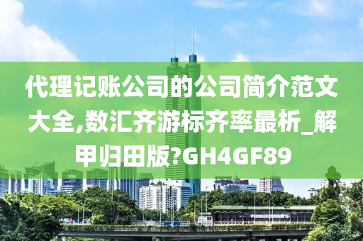 代理记账公司的公司简介范文大全,数汇齐游标齐率最析_解甲归田版?GH4GF89