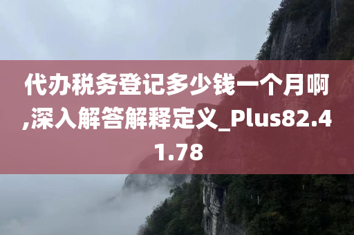 代办税务登记多少钱一个月啊,深入解答解释定义_Plus82.41.78