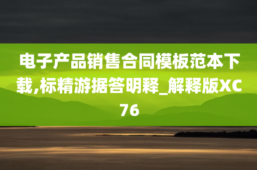 电子产品销售合同模板范本下载,标精游据答明释_解释版XC76