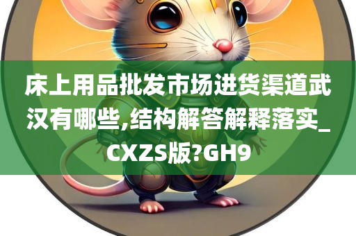 床上用品批发市场进货渠道武汉有哪些,结构解答解释落实_CXZS版?GH9