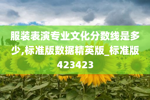 服装表演专业文化分数线是多少,标准版数据精英版_标准版423423