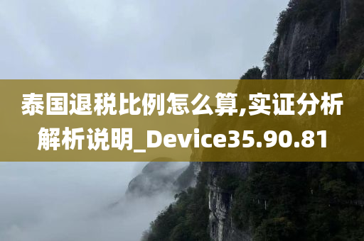 泰国退税比例怎么算,实证分析解析说明_Device35.90.81