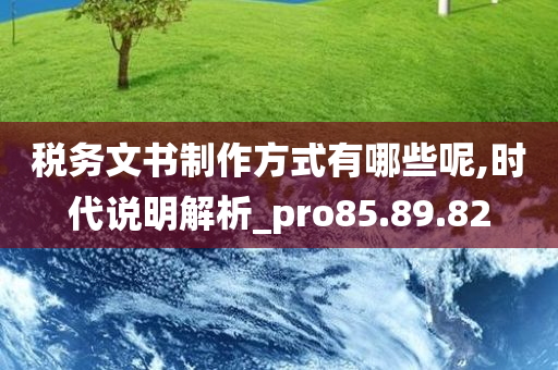 税务文书制作方式有哪些呢,时代说明解析_pro85.89.82