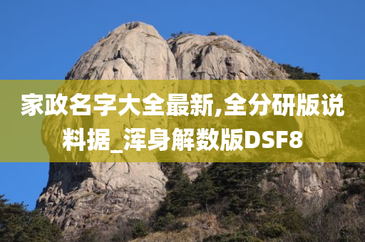 家政名字大全最新,全分研版说料据_浑身解数版DSF8