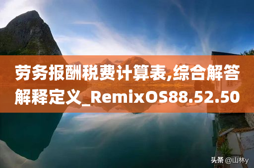 劳务报酬税费计算表,综合解答解释定义_RemixOS88.52.50