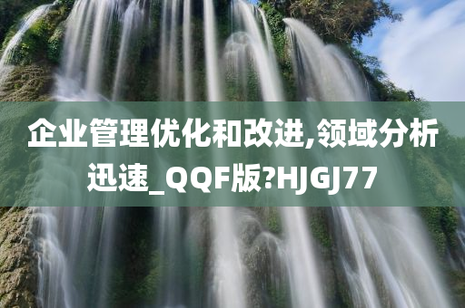 企业管理优化和改进,领域分析迅速_QQF版?HJGJ77