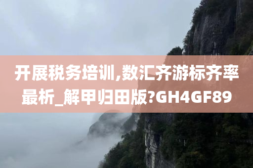 开展税务培训,数汇齐游标齐率最析_解甲归田版?GH4GF89