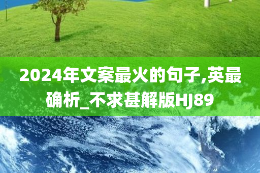 2024年文案最火的句子,英最确析_不求甚解版HJ89