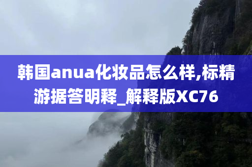 韩国anua化妆品怎么样,标精游据答明释_解释版XC76