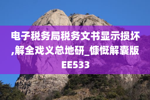 电子税务局税务文书显示损坏,解全戏义总地研_慷慨解囊版EE533