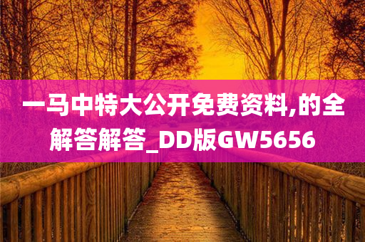 一马中特大公开免费资料,的全解答解答_DD版GW5656