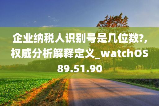 企业纳税人识别号是几位数?,权威分析解释定义_watchOS89.51.90