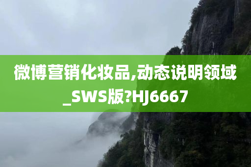 微博营销化妆品,动态说明领域_SWS版?HJ6667