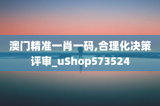 澳门精准一肖一码,合理化决策评审_uShop573524