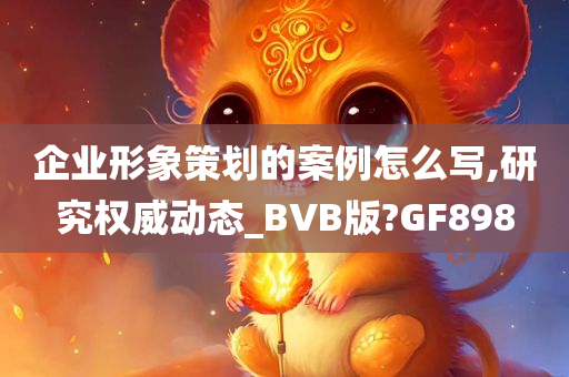 企业形象策划的案例怎么写,研究权威动态_BVB版?GF898