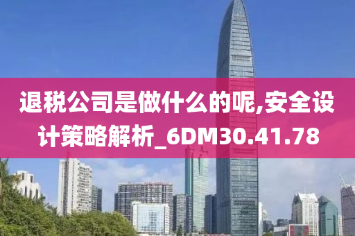 退税公司是做什么的呢,安全设计策略解析_6DM30.41.78