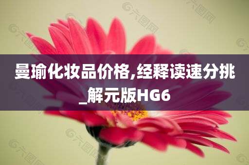 曼瑜化妆品价格,经释读速分挑_解元版HG6